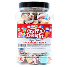 Taffy Delight Sugar Cookie Salt Water Taffy 16oz Jar